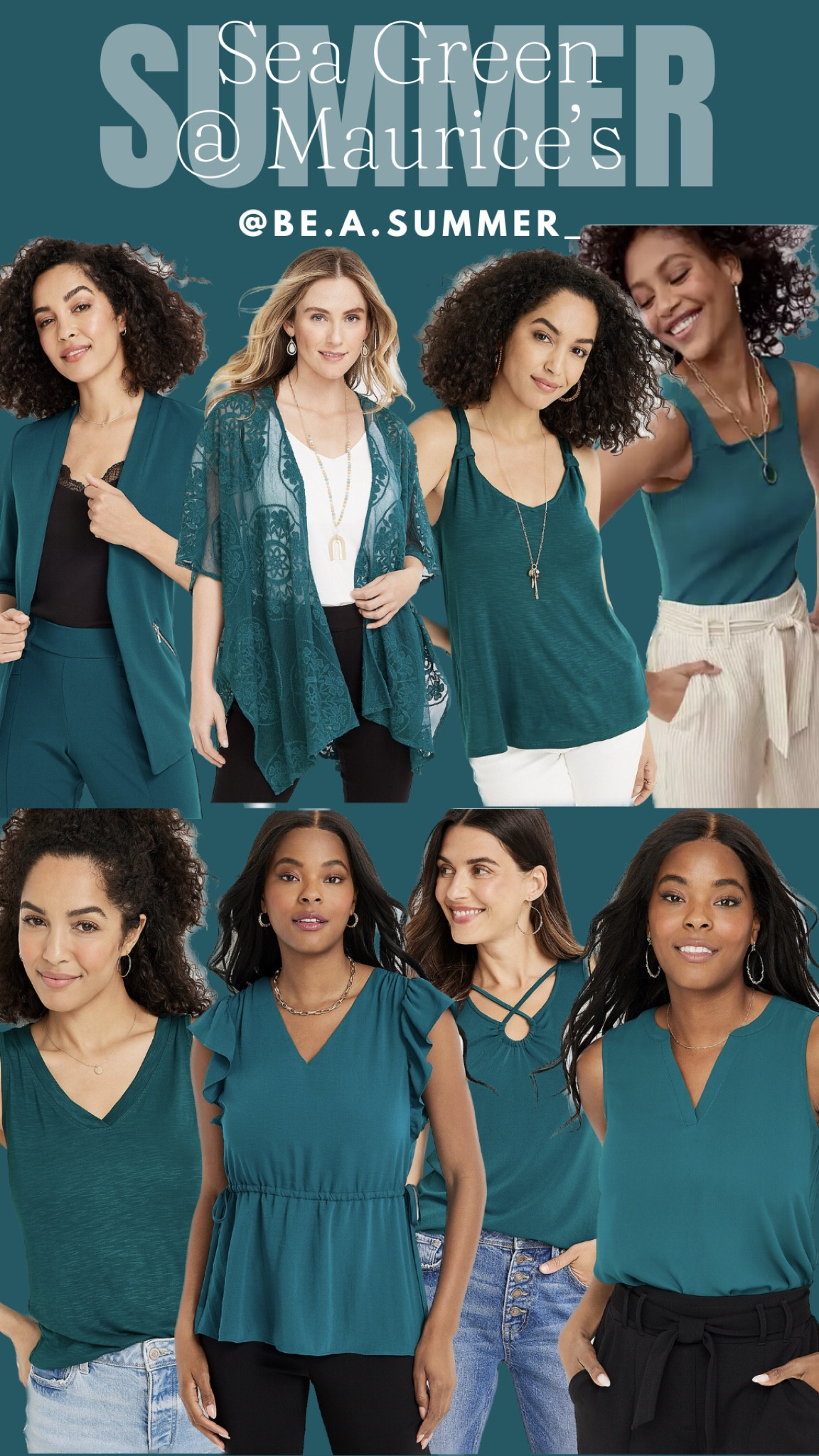 Verified Sea Green at Maurice’s! 

Color is Moonlight Teal! Many of these come in Plus Size options as well! 

#hoc #hocsummer

#LTKstyletip #LTKunder100 #LTKsalealert