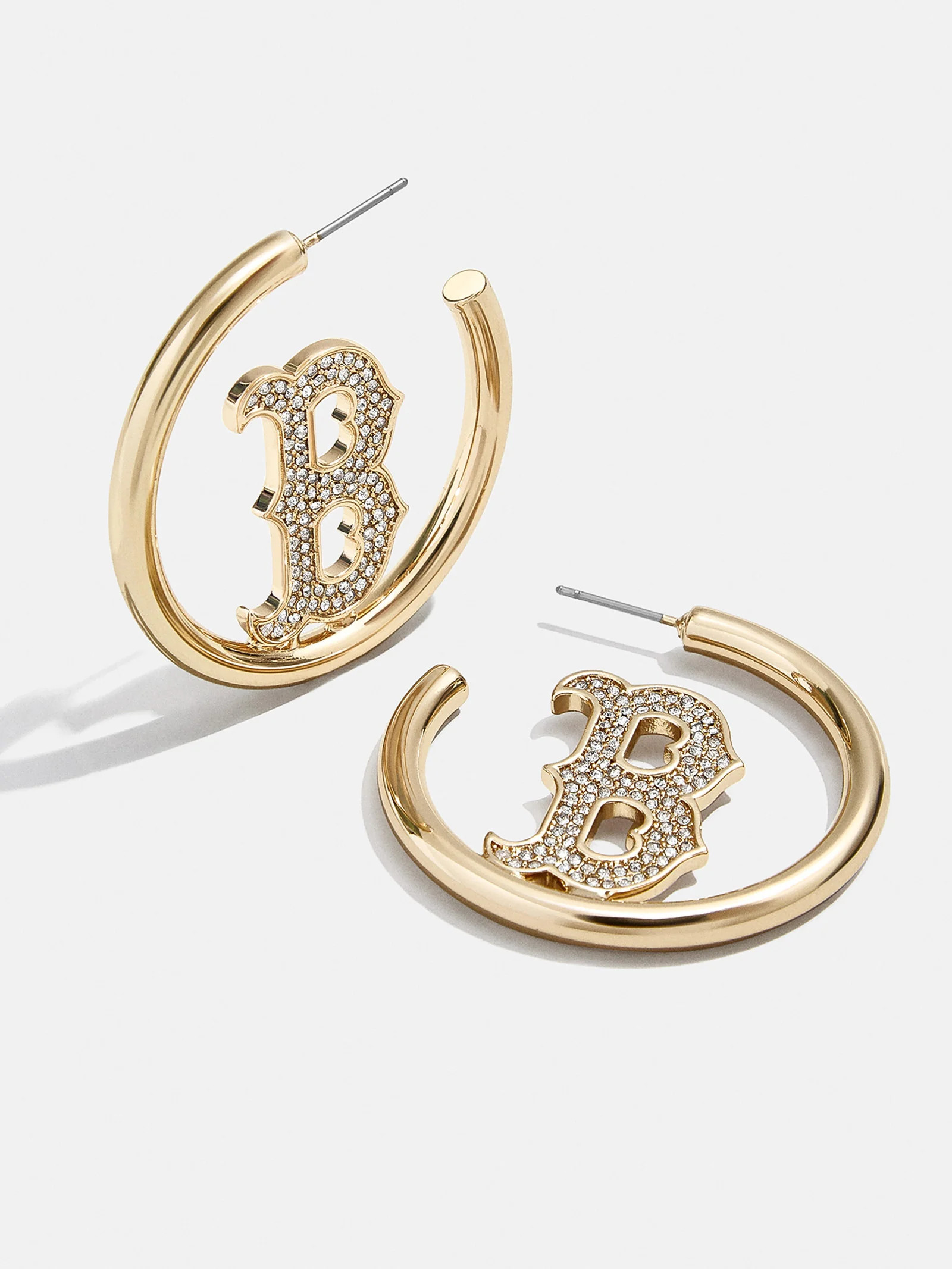 MLB Gold Logo Hoops - Boston Red Sox | BaubleBar