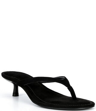 90s-Baby Suede Heeled Thong Dress Sandals | Dillard's