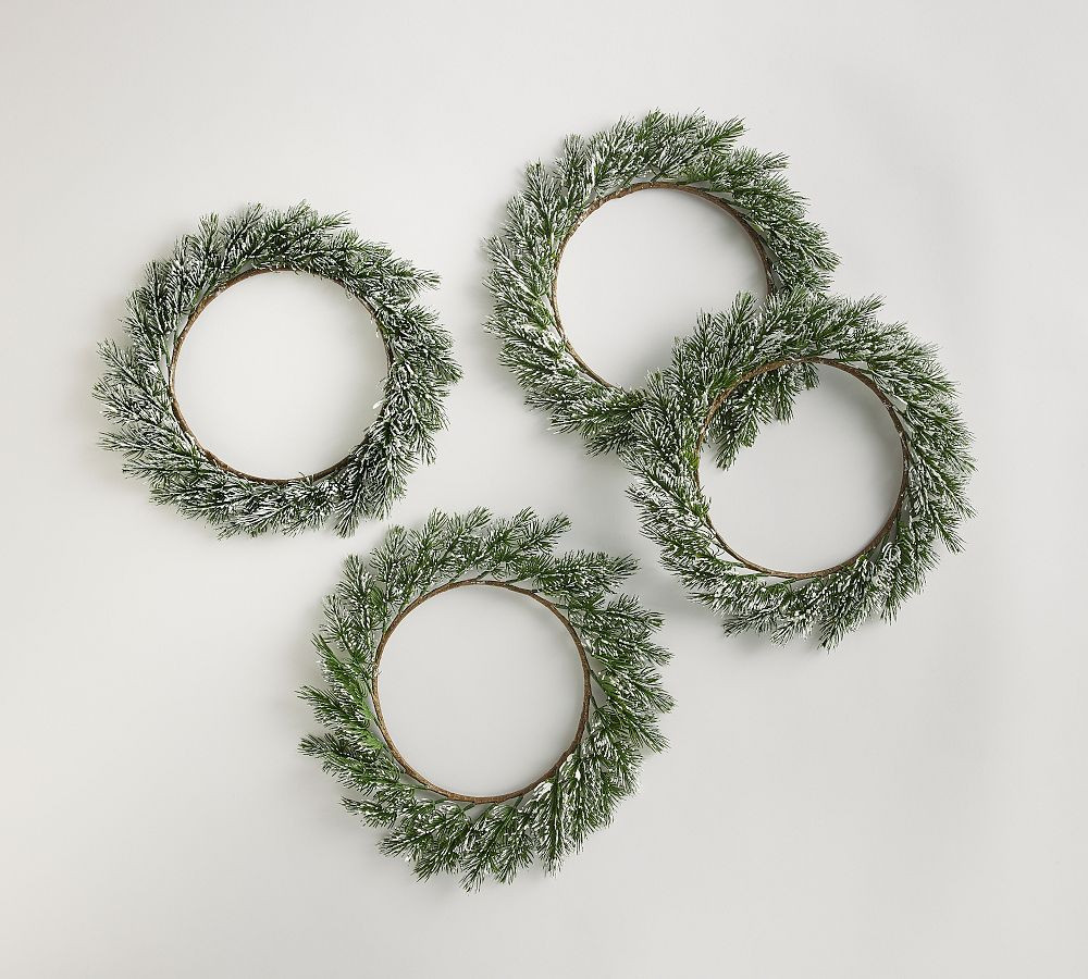 Frosted Pine Wreath Chargers | Pottery Barn (US)