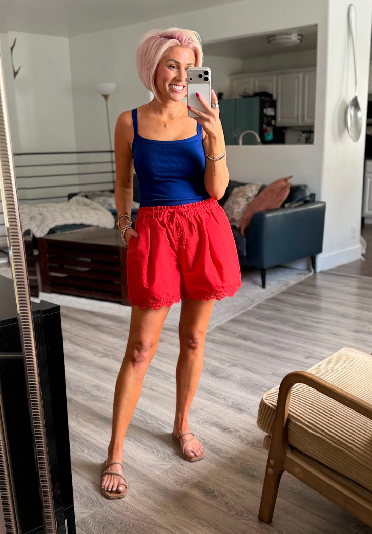 Loving the detail on these shorts from Walmart! Tank: Small // Shorts: Medium // Shoes: TTS 

 #LTKootd #LTKSeasonal