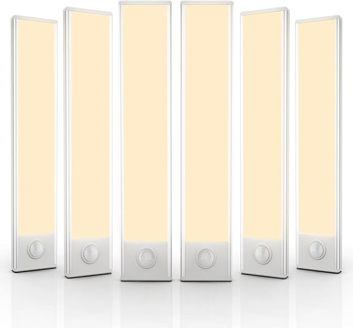 6 Pack Under Cabinet Lighting Wireless, 32 LED Rechargeable Battery Motion Sensor Light Indoor, S... | Amazon (US)
