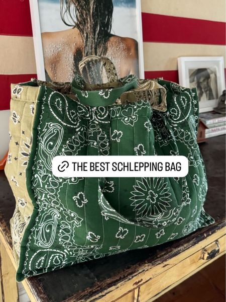 The best schlepping bag. Sold out in green but available in 6 other colors!