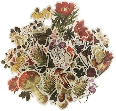 60 PCS Watercolor Vintage Flower Plant Stickers Decals for Laptop Scrapbooking Journal Planner Ca... | Amazon (US)