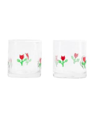 Set Of 2 Flower Icon Double Old-fashioned Glasses | TJ Maxx