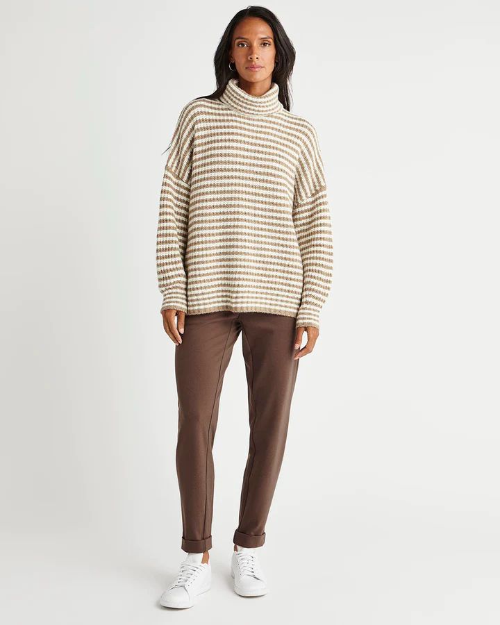 Splendid x Cella Jane Cashblend Striped Turtleneck Sweater | Splendid