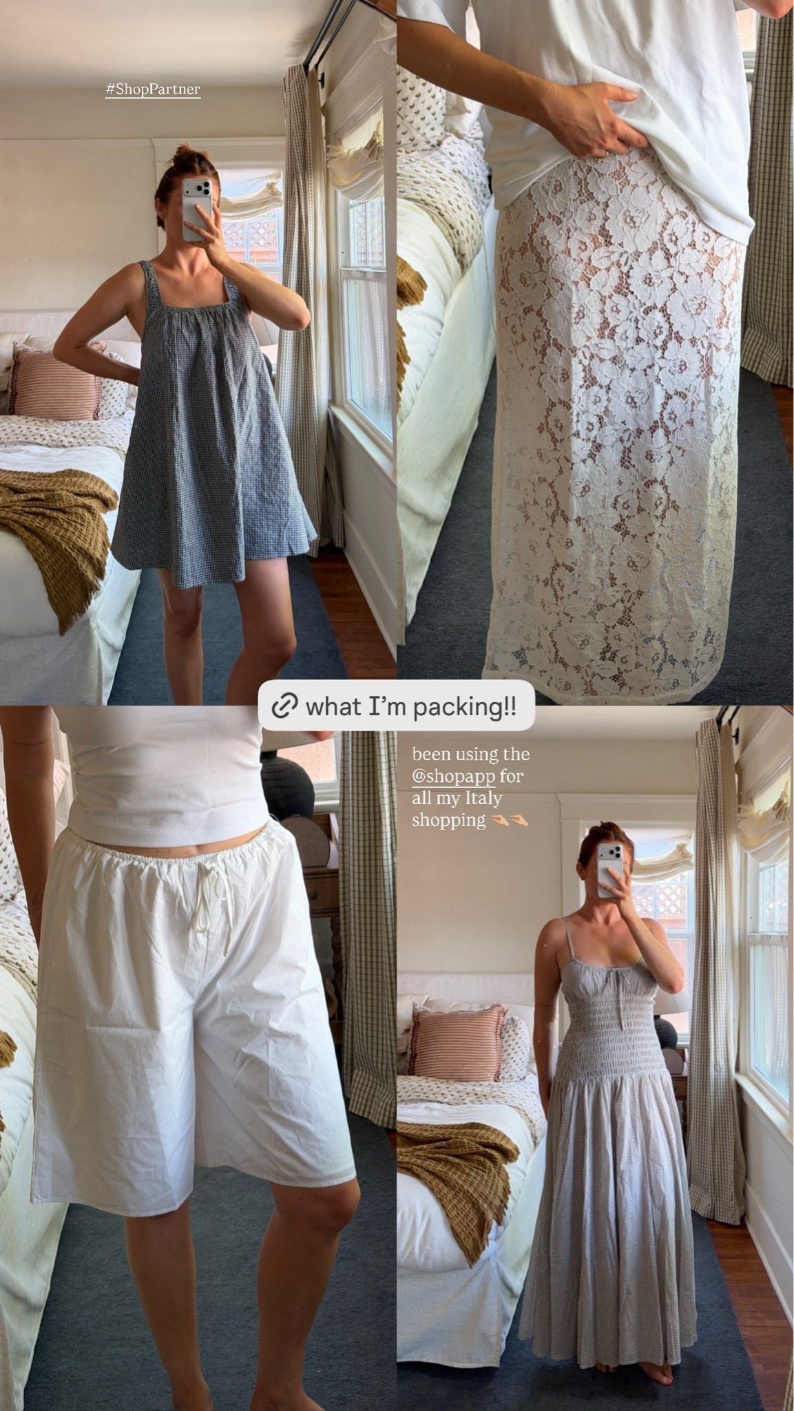 loving being able to shop all my favorite brands in one place on @shopapp — especially when I’m shopping for a trip! 🤭👏🏼 #ShopPartner