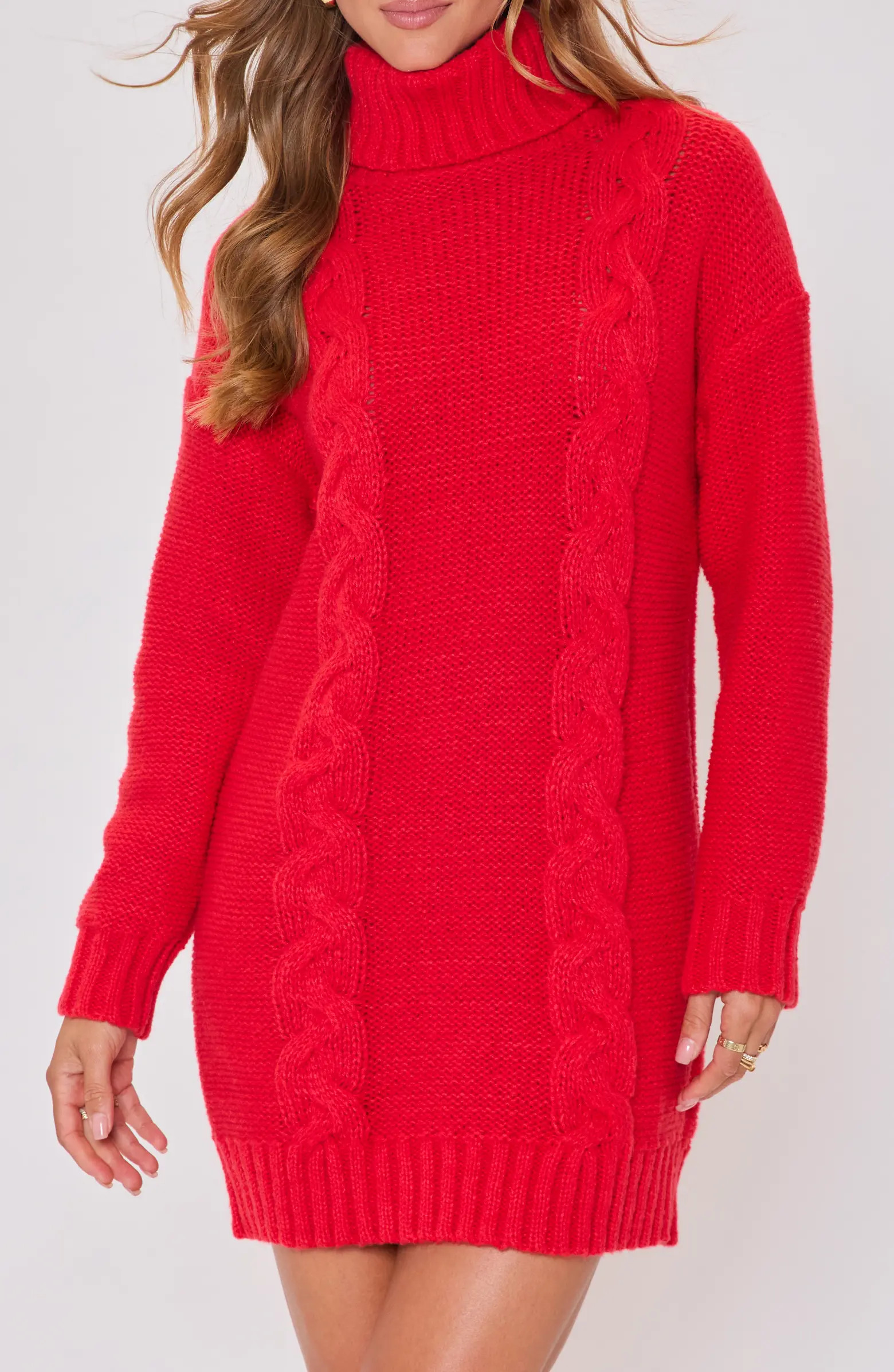 VICI Collection Olivia Turtleneck Long Sleeve Mini Sweater Dress | Nordstrom | Nordstrom