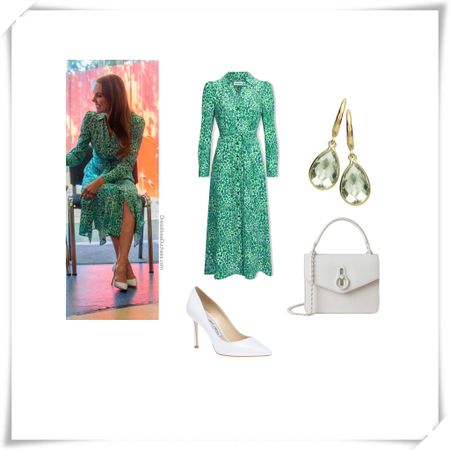 Kate Middleton Cefinn Petra shirtdress and mulberry Amberley handbag 