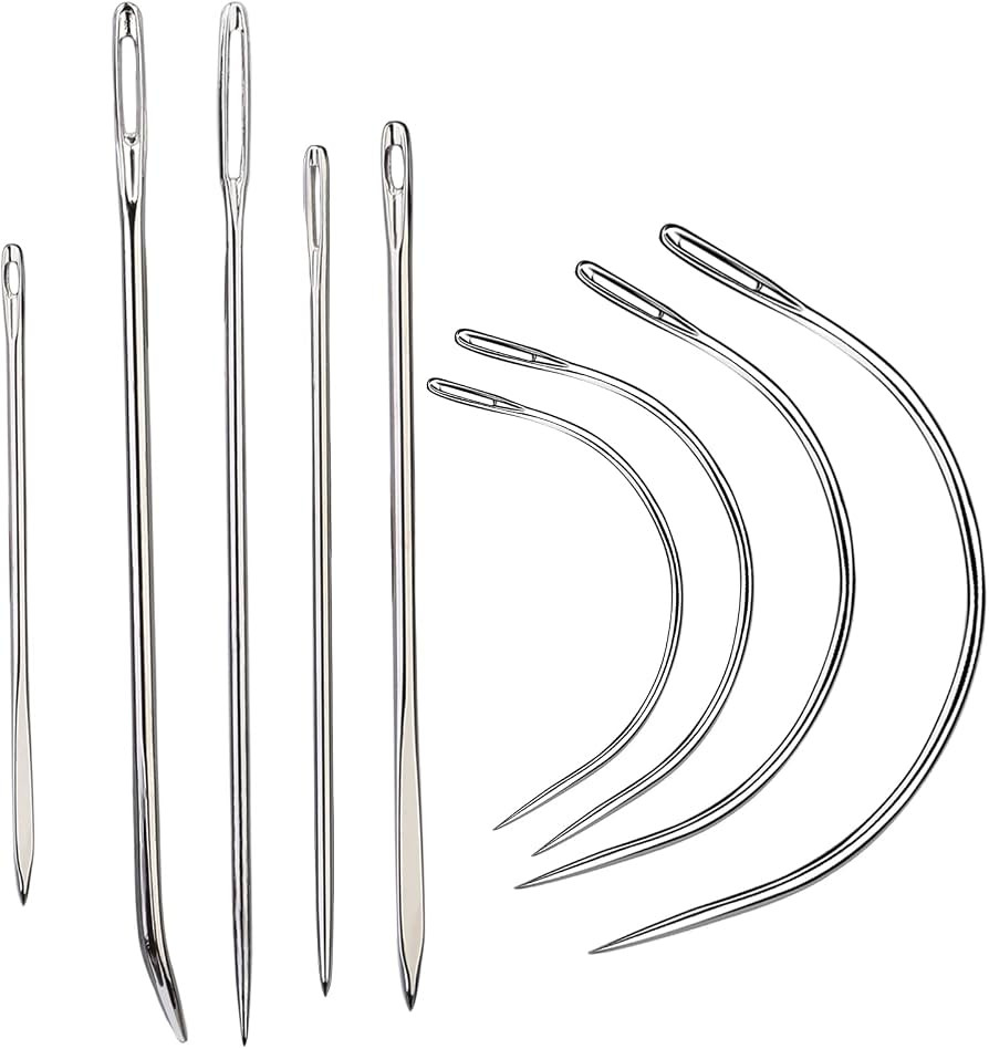 Veroave Sewing Needles, 9 PCS Curved Needle, Upholstery Needle | Amazon (US)