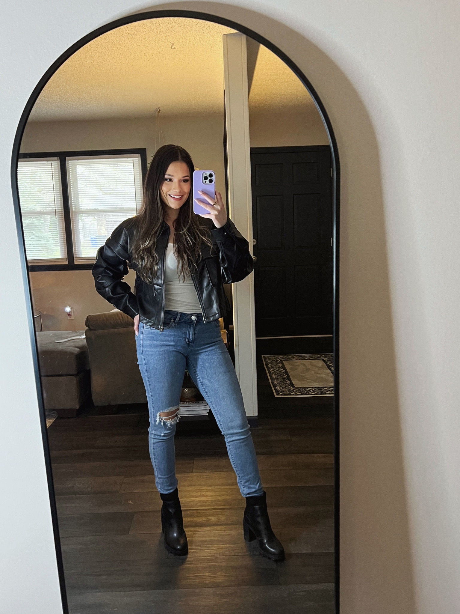 Leather shacket 🖤🔥 | date night outfits | shacket | leather shacket | outfit inspo | outfit ideas | spring outfits |

#LTKshoecrush #LTKSeasonal #LTKFind