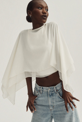 By Anthropologie Sheer Layered Poncho | Anthropologie (US)