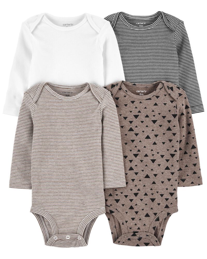 4-Pack Long-Sleeve Bodysuits | Carter's