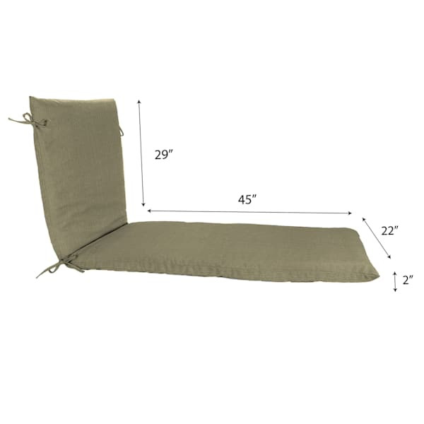 Tahiti Bark Outdoor Chaise Basic Lounge Cushion | At Home