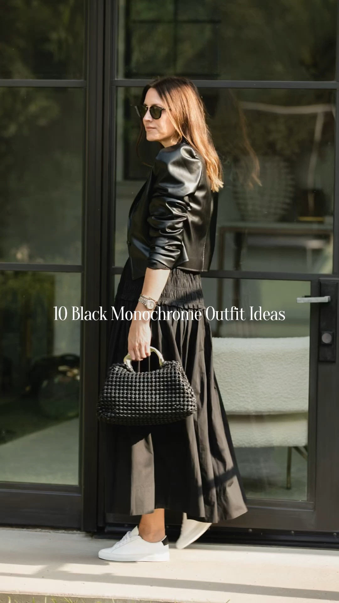 All black outfits

Black leather skirt
Black dress
Black leather jacket 

#LTKstyletip #LTKover40