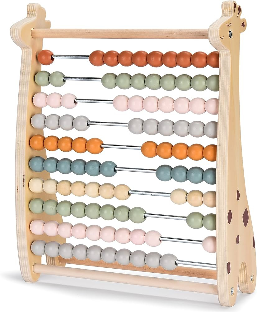 Abacus for Kids - Math Counting Toy Made of Wooden Beads and Rack - Children's Wood Number Counte... | Amazon (US)