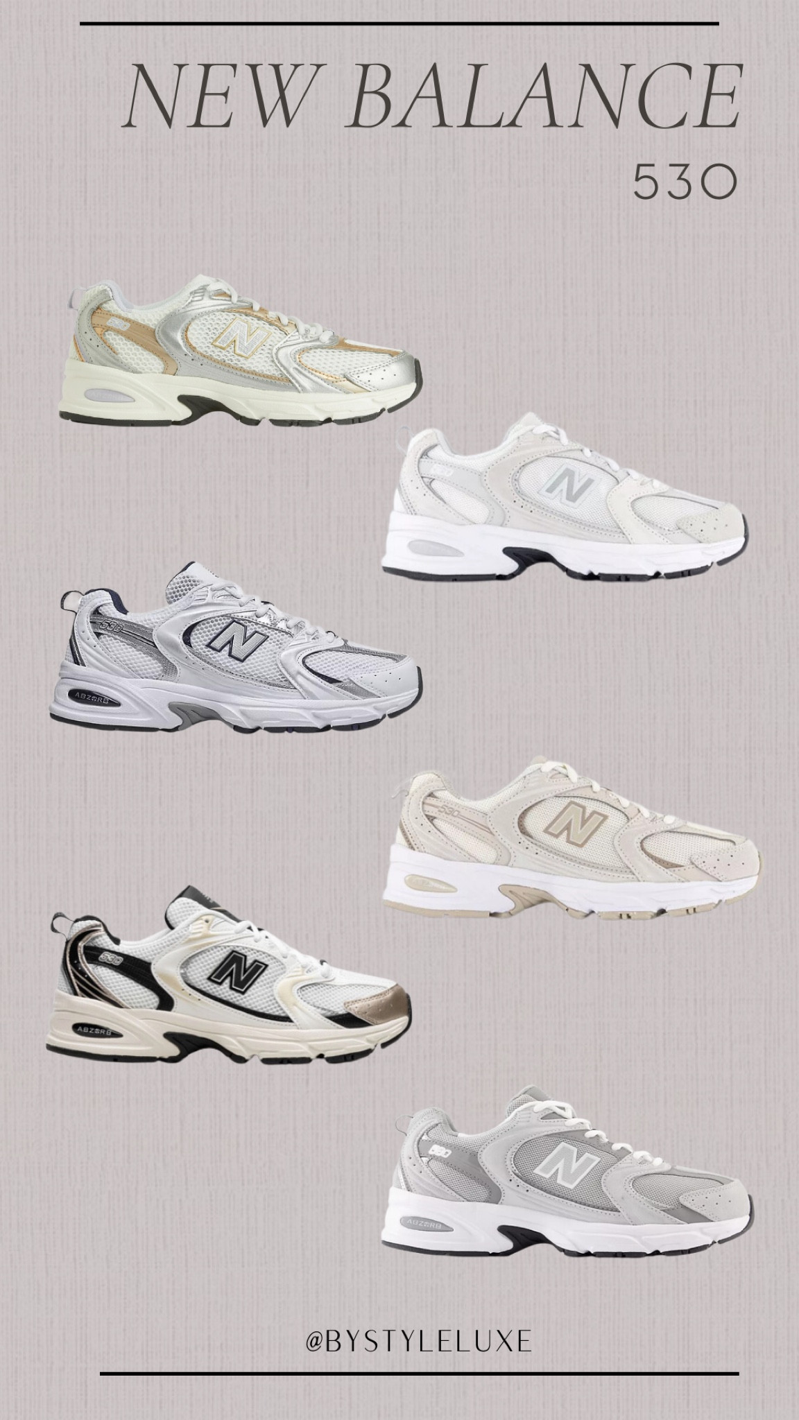 New Balance 530 - my fave colourways right now. Comfy trainers to wear for everyday that go with trousers, leggings and jeans 🖤

#LTKstyletip #LTKshoecrush #LTKfindsunder100