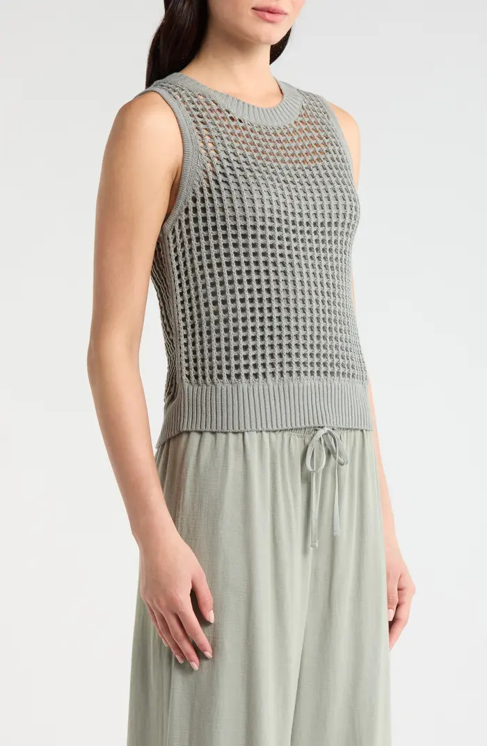 Camellia Open Knit Sleeveless Sweater | Nordstrom