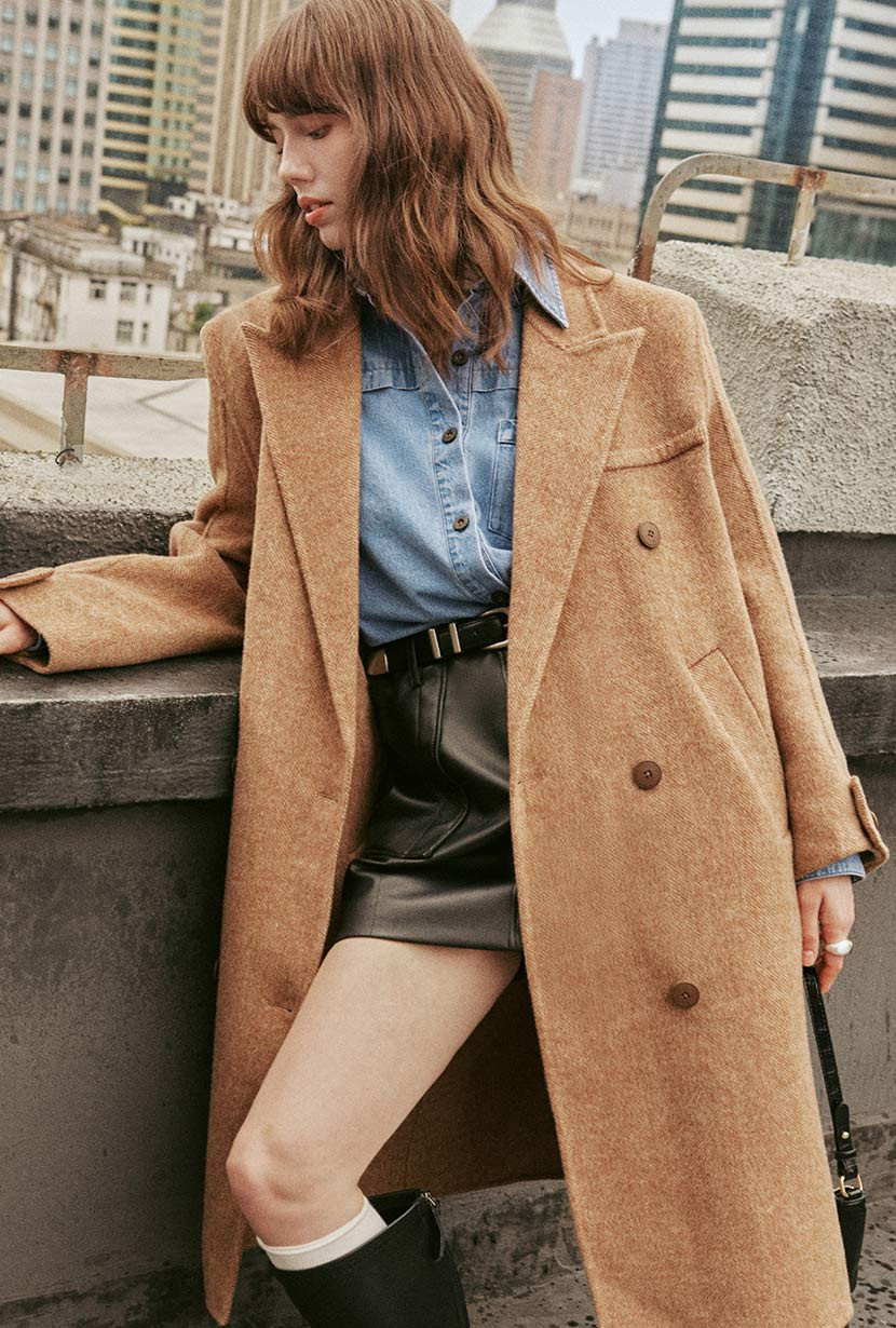 Allister Wool Coat - Camel | Petite Studio NYC