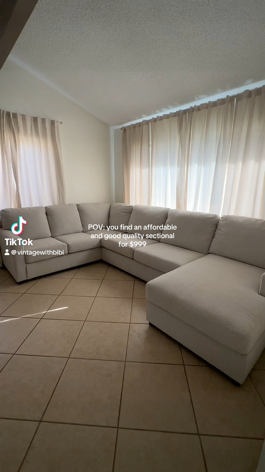 Affordable beige sectional. So comfy and roomy! 🧸

#LTKHoliday #LTKGiftGuide #LTKHome