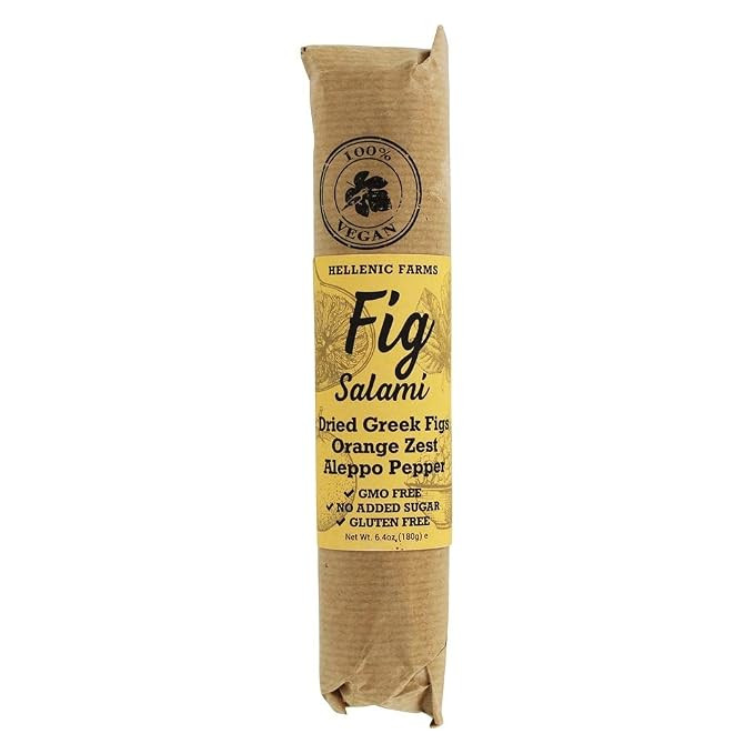 Hellenic Farms Vegan Orange Zest Aleppo Pepper Fig Salami, 6.4oz | 100% Plant-based | Amazon (US)
