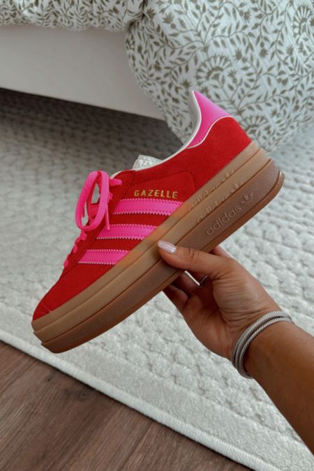 Red and pink sneakers size 5 1/2 - run big so I sized down a size! Usually a 6 1/2 in sneakers 

Summer outfits 
Sneakers 
Adidas 
Summer finds 
Shoe crush 

Honey sweet petite 
Honeysweetpetite

#LTKStyleTip #LTKSeasonal #LTKShoeCrush