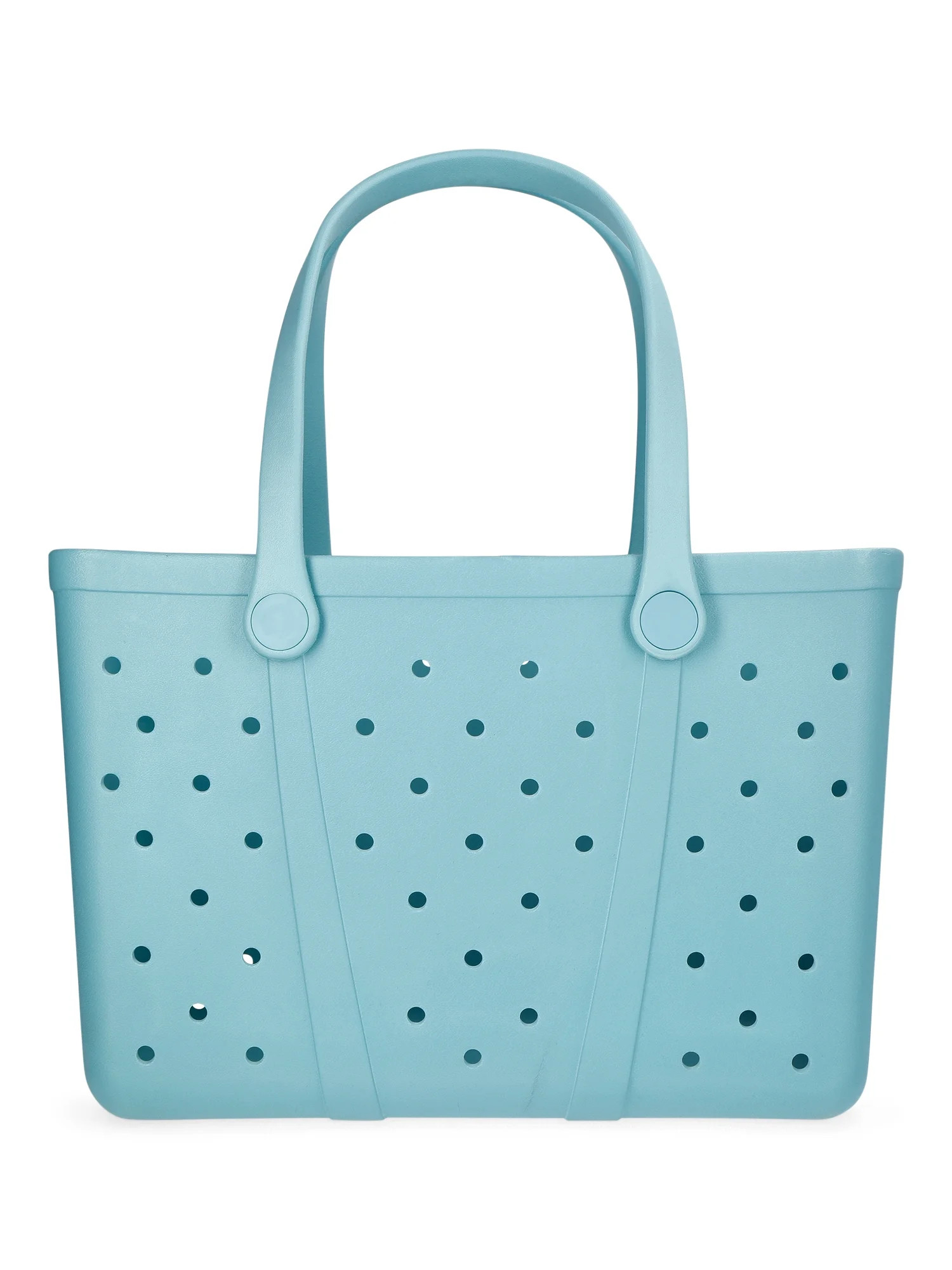 Time and Tru Women's Waterproof EVA Beach Tote Bag, Dark Teal | Walmart (US)