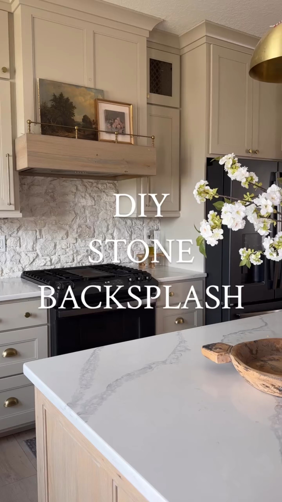 Proof that DIYs rock. (literally)🪨✨

Hopefully I covered it all! DM me with questions! Our first set of stone veneer from Lowe’s was called LiteStone but they don’t sell it anymore but we did the air stone around the new window! I have it linked! And, yes, the stone is easy to clean! It’s been 5 years since we added it and with a mix of vinegar and baking soda, any mess comes right off!

#backsplash #stonebacksplash #diy #kitchen #kitchendesign #kitchendecor