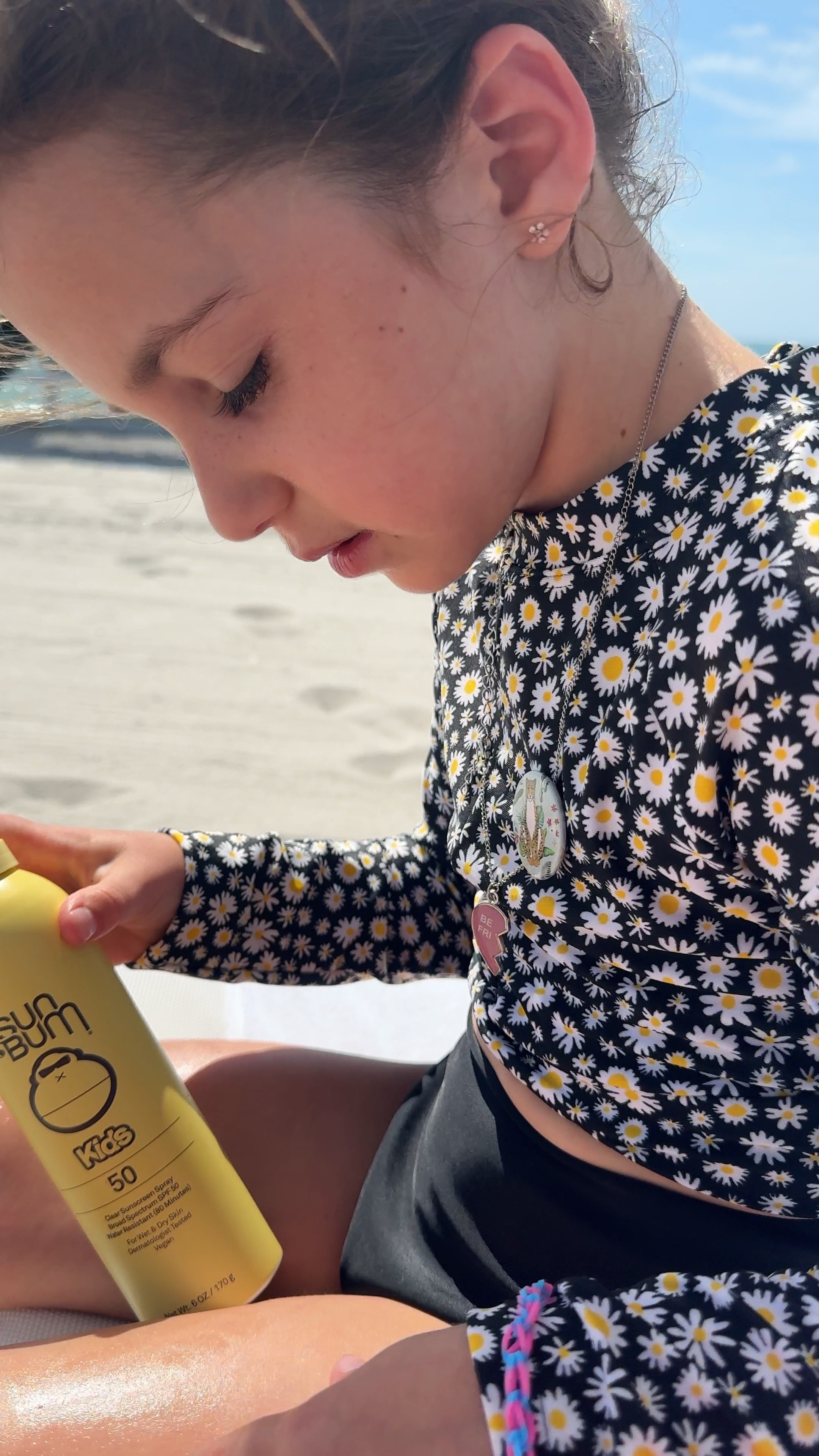 Beach babe in blooms 🌼 Loving this daisy swimsuit!   

P.S. used Sun Bum kids the entire trip!   The kids were even able to apply it on themselves.  The fave stick was a must have for mommy too! 

#LTKSwim #LTKKids #LTKSeasonal