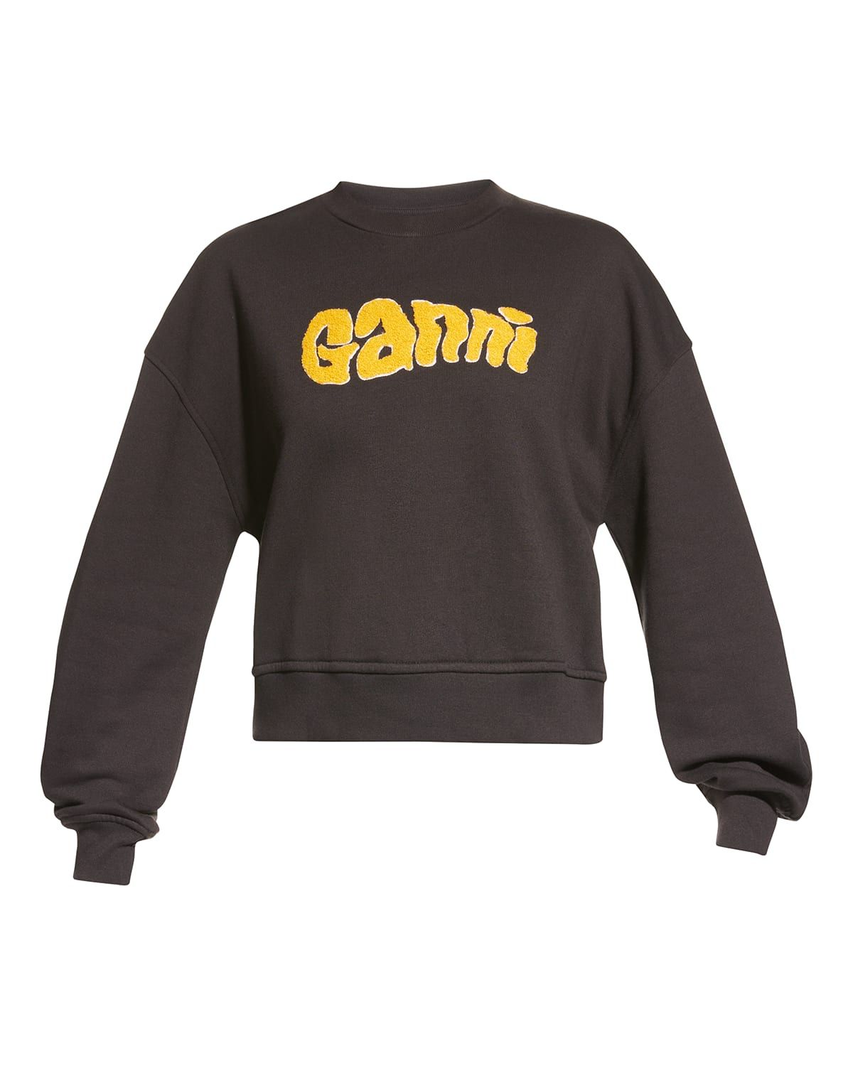 Ganni Isoli Logo Sweatshirt | Neiman Marcus