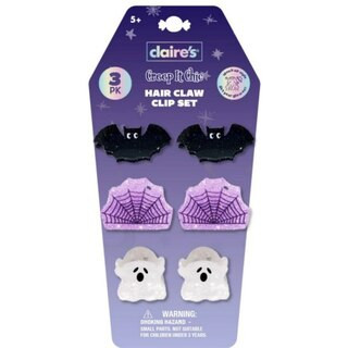 Claire's Halloween Creep It Chic Hair Claw Set, 3 CT | CVS Health