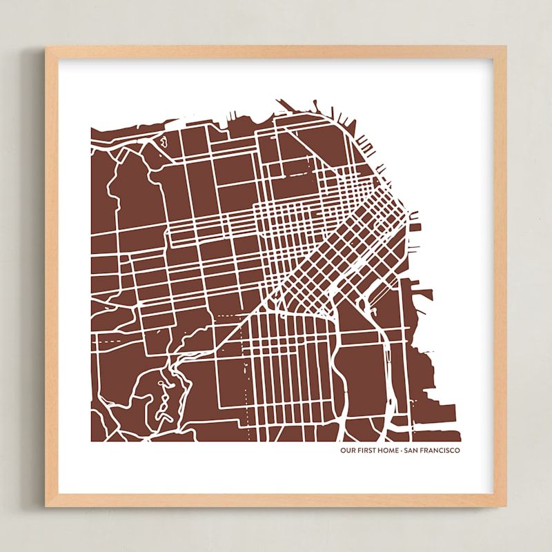 "Custom Filled Map Art" - Completely Custom Map Art by Minted. | Minted