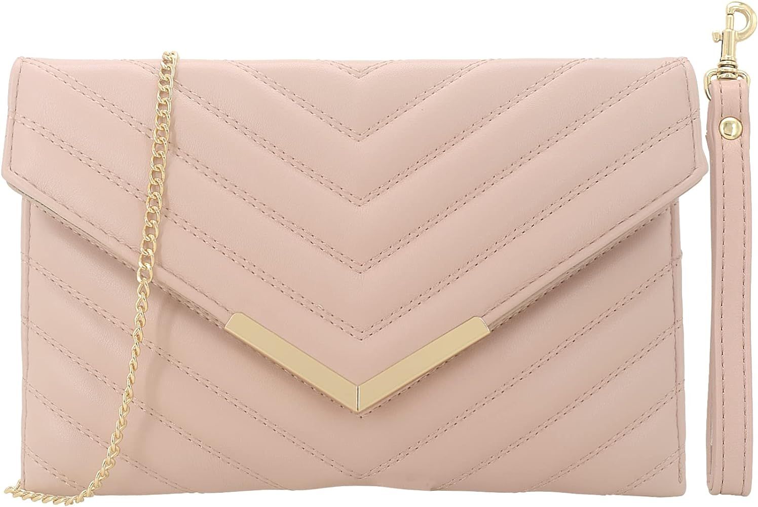 Quilted Women Envelope Clutch Bag Pouch Purse Medium Foldover Evening Handbag | Amazon (CA)