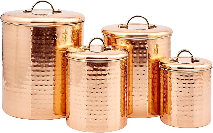 Old Dutch International Canister Set, 4Qt, 2Qt, 1½Qt,1Qt, copper | Amazon (US)