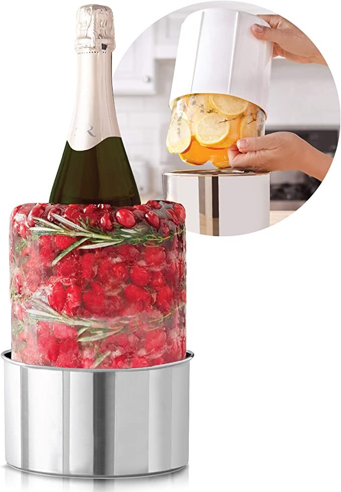 Laura Ashley Champagne Bucket Ice Mold, Create a Custom Ice Bucket for Wine or Liquor Bottles, In... | Amazon (US)