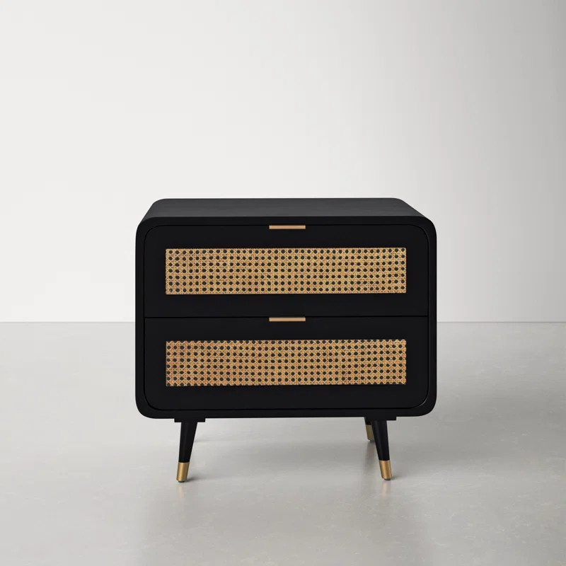 Bates 2 - Drawer Solid Wood Nightstand | Wayfair North America