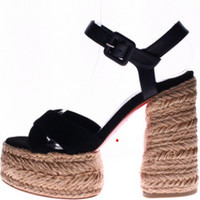 Super Calakala Platform Espadrille Black | Size: 40 | Color: Black | Curio