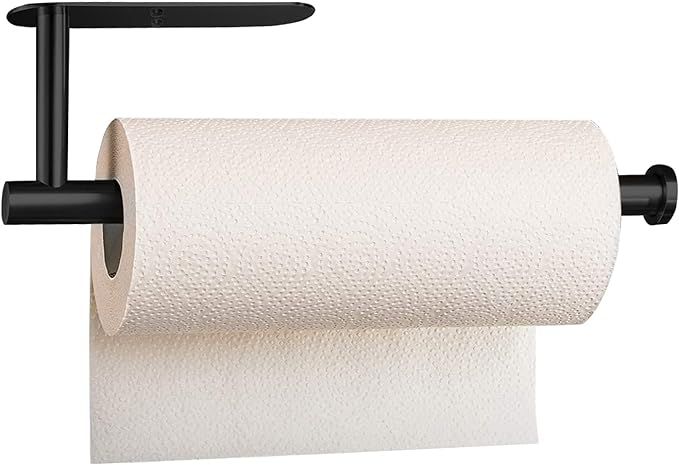 Paper Towel Holder Under Cabinet-Matt Black Self Adhesive Paper Towel Holders for Bathroom Roll H... | Amazon (US)