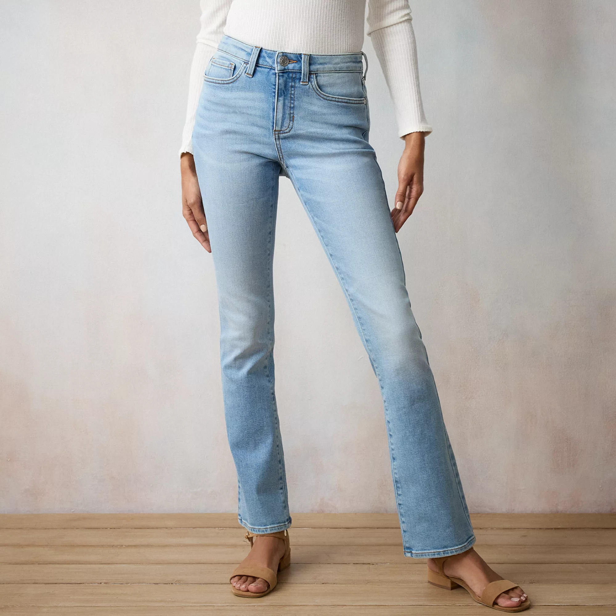 Women's LC Lauren Conrad High-Waist Bootcut Jeans | Kohl's