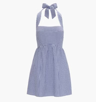 The Fleur Mini Dress - Navy Gingham | Hill House Home US