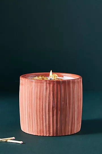Amber Stone Ceramic Candle | Anthropologie (US)