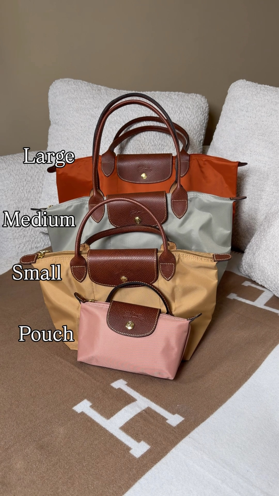 All of the Longchamp Le Pliage original tote size side by side comparison 👜 Comment TOTE & I’ll dm you the links ❤️

Here’s a breakdown of which Longchamp Le Pliage size is right for you: ❤️
Large for work & travel 💻✈️
Medium for daily errands 🛍️
Small and pouch for nights out 💃🍷

My go to is the medium tote for versatility. It’s big enough to hold everything I need yet not too big and can still just be worn as a cute purse for everyday 👜

#longchamp #longchamplepliage #lepliage 

Wha size Longchamp should you get, Longchamp Le Pliage size comparison

Large in the color Brick
Medium in the color Pebble
Small in Fawn
Mini/ pouch in pink 

Longchamp totes


#LTKootd #LTKSpringSale #LTKgrwm
