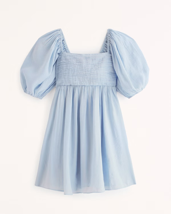Emerson Ruched Puff Sleeve Mini Dress | Abercrombie & Fitch (US)