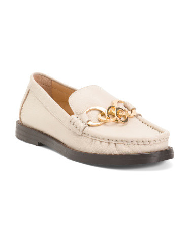 Made In Spain Leather Jane Loafers | TJ Maxx