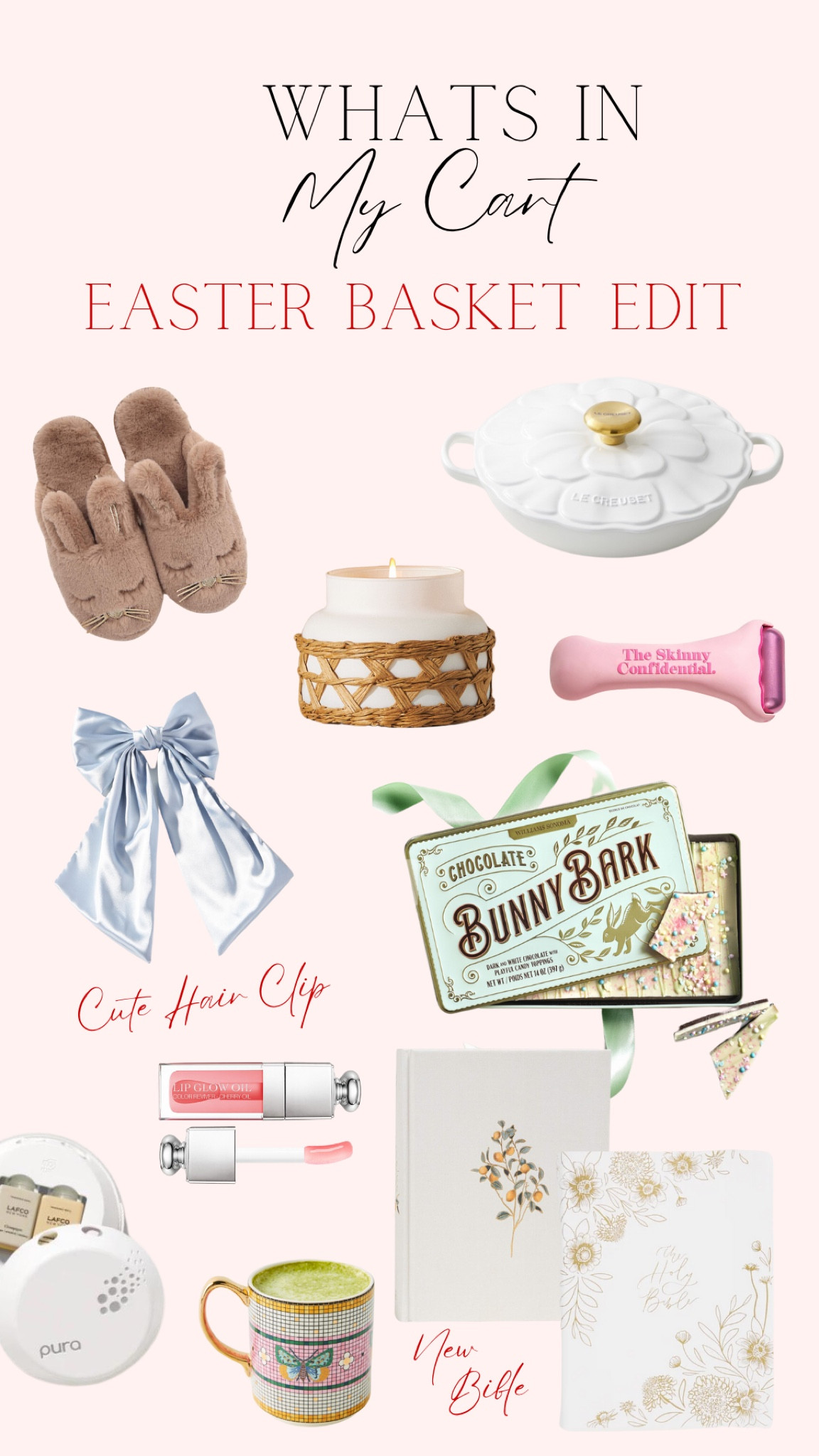 What’s in my cart Easter edit 🤍

Easter Sunday find
Bunny slippers
Amazon finds
Kitchen mush haves 
Gifts for her 
Beauty finds

#LTKSeasonal #LTKbeauty #LTKhome
