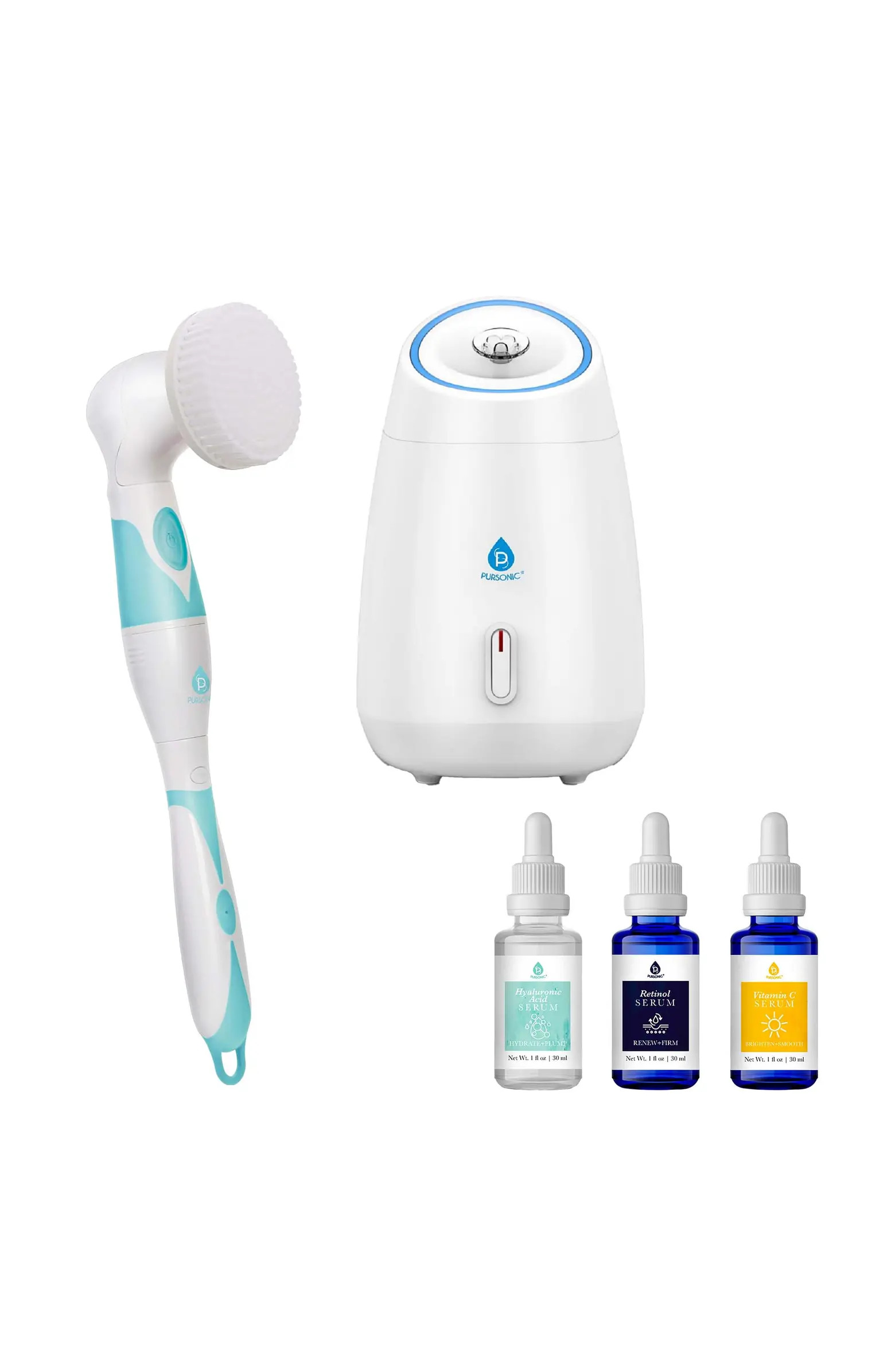 PURSONIC Complete Spa & Skincare Bundle Facial Steamer, Cleansing Brush, and Anti-Aging Serum Set... | Nordstrom