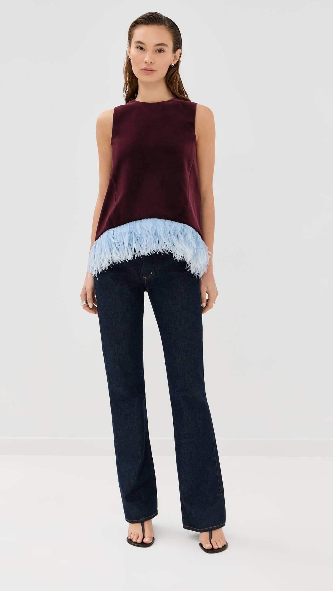 La Scala Top with Feathers | Shopbop