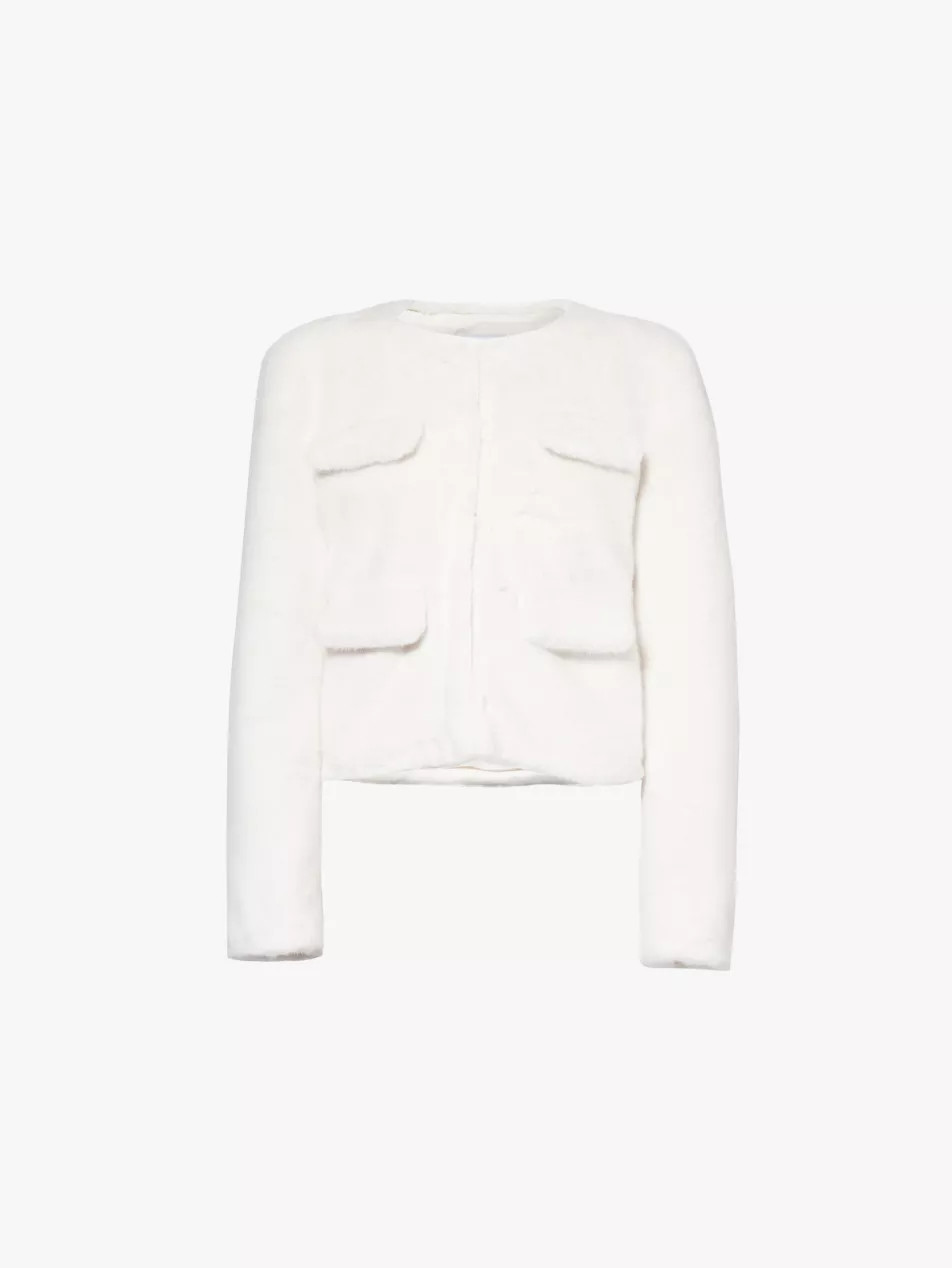 Regular-fit flap-pockets faux-fur jacket | Selfridges