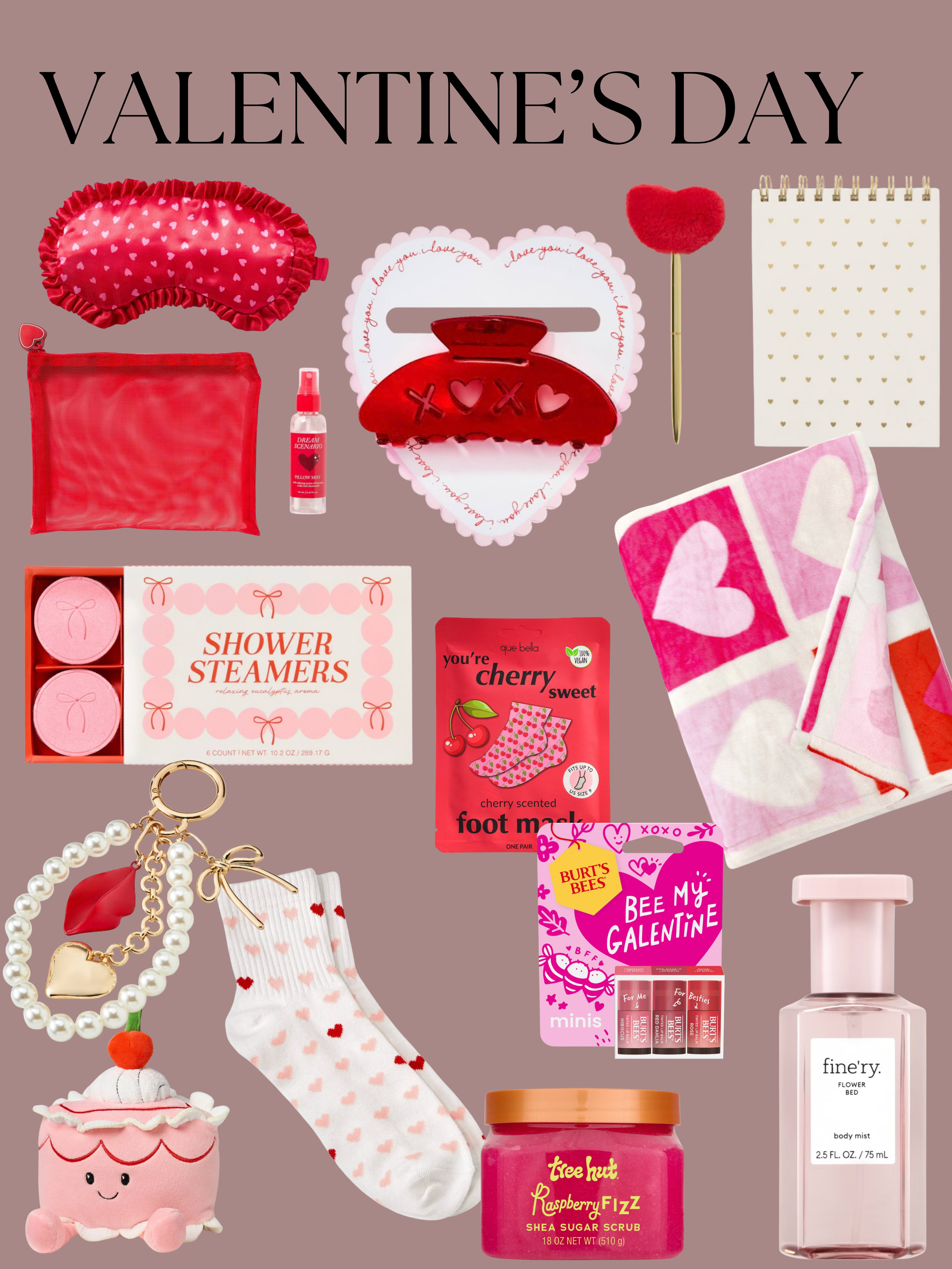 Affordable Valentine’s Day Gift Ideas from Target 💘
Put together the cutest Valentine’s Day gift basket with these budget-friendly Target finds! From cozy self-care essentials to beauty and makeup treats, this pink & red Valentine’s Day gift idea is perfect for Galentine’s, your bestie, sister, or even a little self-love moment. 🎀✨

Think shower steamers, beauty minis, heart-print socks, body care, and adorable accessories — all affordable Valentine’s Day gifts under $25 that feel thoughtful and fun. Perfect for a Valentine’s beauty basket, last-minute Valentine’s gifts, or Target Valentine finds you can grab in one trip.

💖 Save for Valentine’s Day inspiration
💖 Great for gift baskets & stocking-style gifts
💖 Cute, easy, and affordable

#ValentinesDayGifts #TargetValentines #AffordableValentinesGifts #ValentinesGiftBasket #GalentinesDay #ValentinesBeauty #BeautyGiftIdeas #PinkAesthetic #RedAesthetic #TargetFinds #ValentinesMakeup #SelfCareGifts #ValentinesInspo #GiftIdeasForHer  

 #LTKValentine #LTKselfcare #LTKBeauty