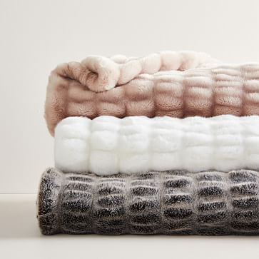 Faux Fur Cascade Throw | West Elm (US)